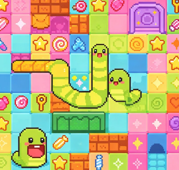 Trendy Arcade Snake Game with Item Battles Image 2