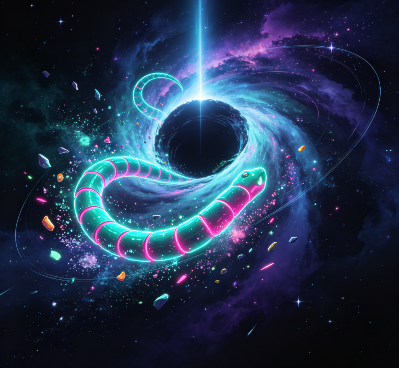Black Hole Nebula Snake Cosmic Escape Game