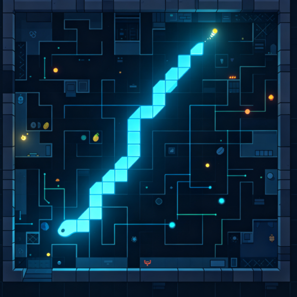 Cyber Maze Classic Snake Adventure Game
