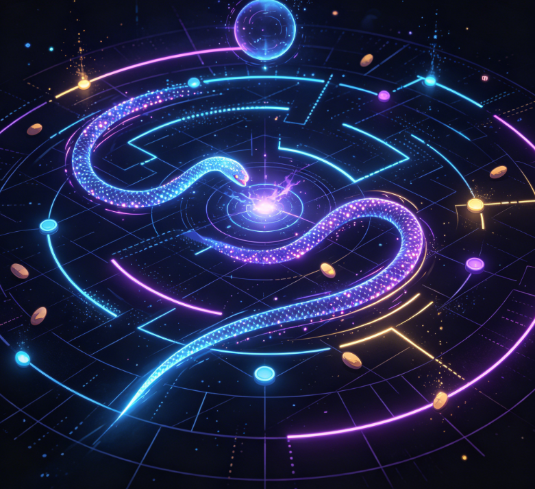 Magnetic Core Futuristic Snake Arcade Game Image 2