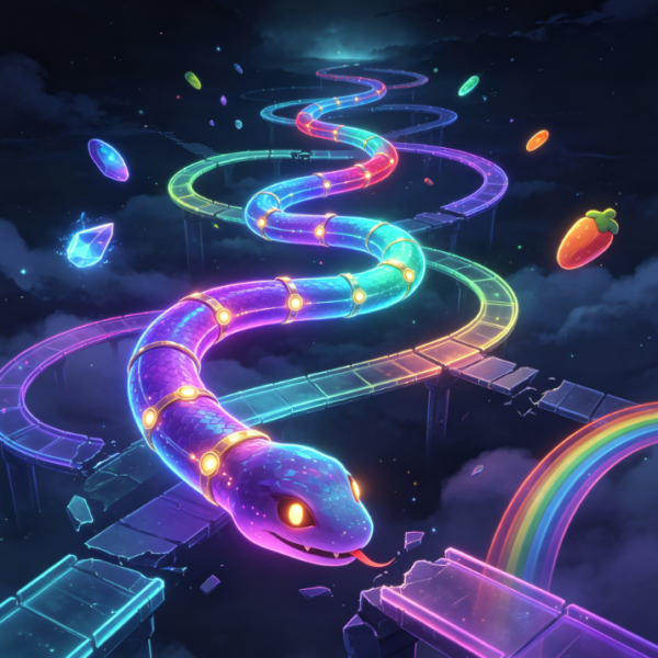 Sky‑Bridge Floating Rainbow Snake Adventure Journey