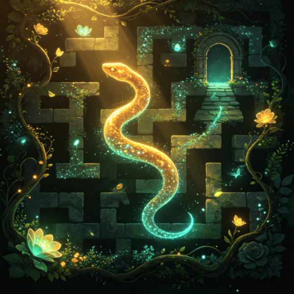 Sunlit Secret Garden Snake Adventure Series