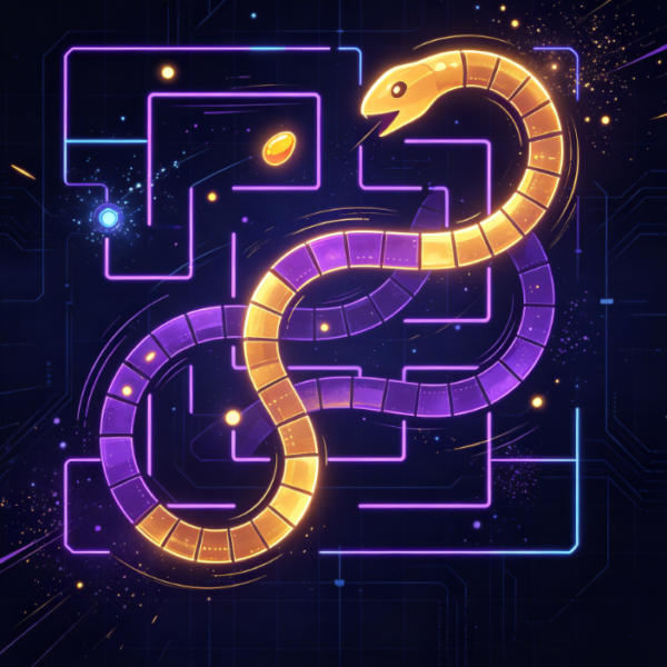 Neon Circuit Snake Advanced Logic Challenge Game