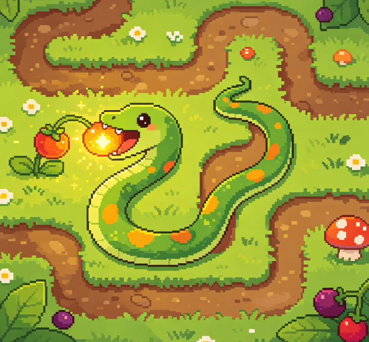 Green Forest Snake A Casual Puzzle Game Image 2