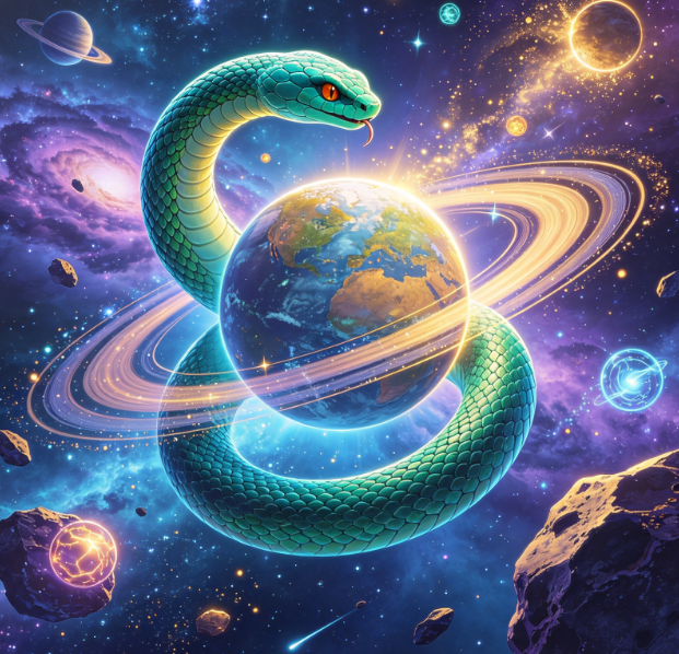Interstellar Ring Snake Space Exploration Game Image 2