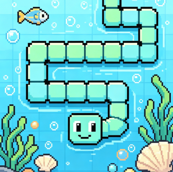 Retro Casual Pixel Snake Game
