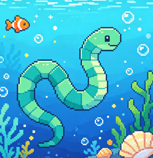 Retro Casual Pixel Snake Game Image 2