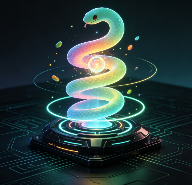 3D Deep Neon Snake Speed Challenge Game Image 2