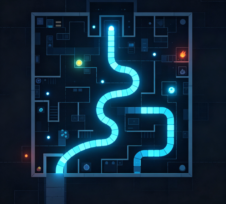 Colorful Cube Snake Multi Dimensional Puzzle Game