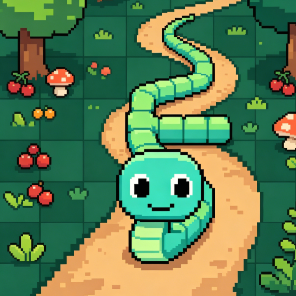 Pixel Jungle Snake Retro Adventure Game