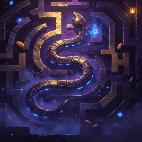 Retro Secret Realm Snake Dungeon Puzzle Game